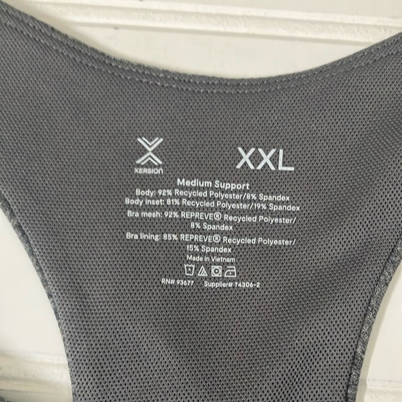 Xersion Gray Sports Bra with Racerback Design - Picture 4 of 6